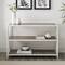 Walker Edison Gray Wash/White Metal X-Frame Industrial Wood Bookshelf